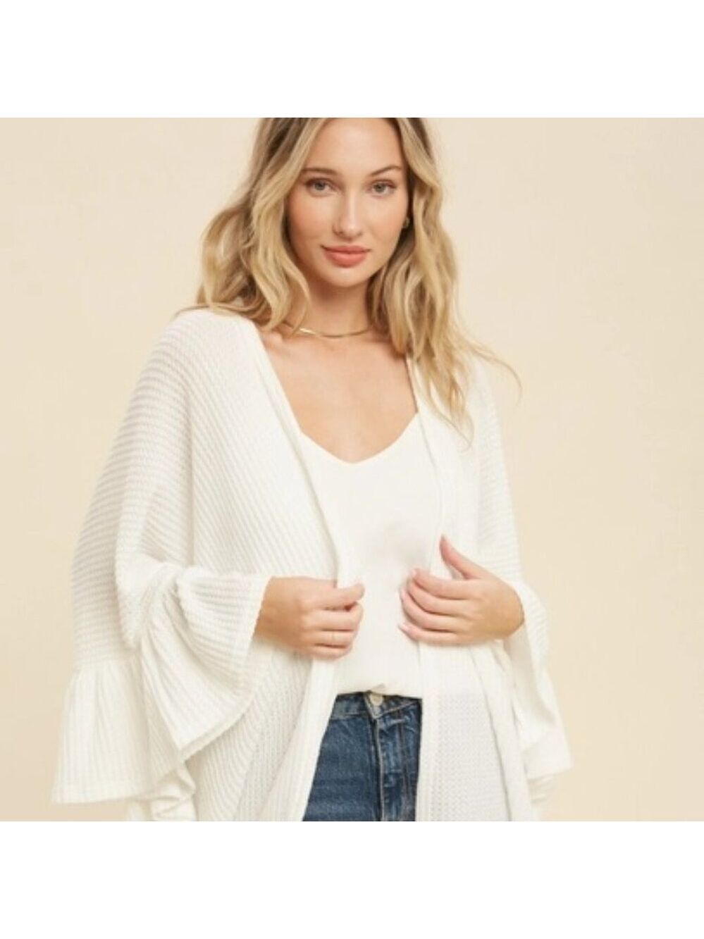 FINAL PIECES!!! ($16) Ruffle Hem Cardigan - Picture 2 of 8